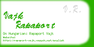 vajk rapaport business card